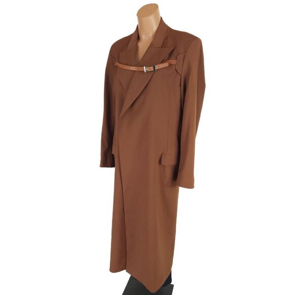 Luar Belt Coat Size S Womens Brown Trench Jacket $780 - Picture 5 of 16